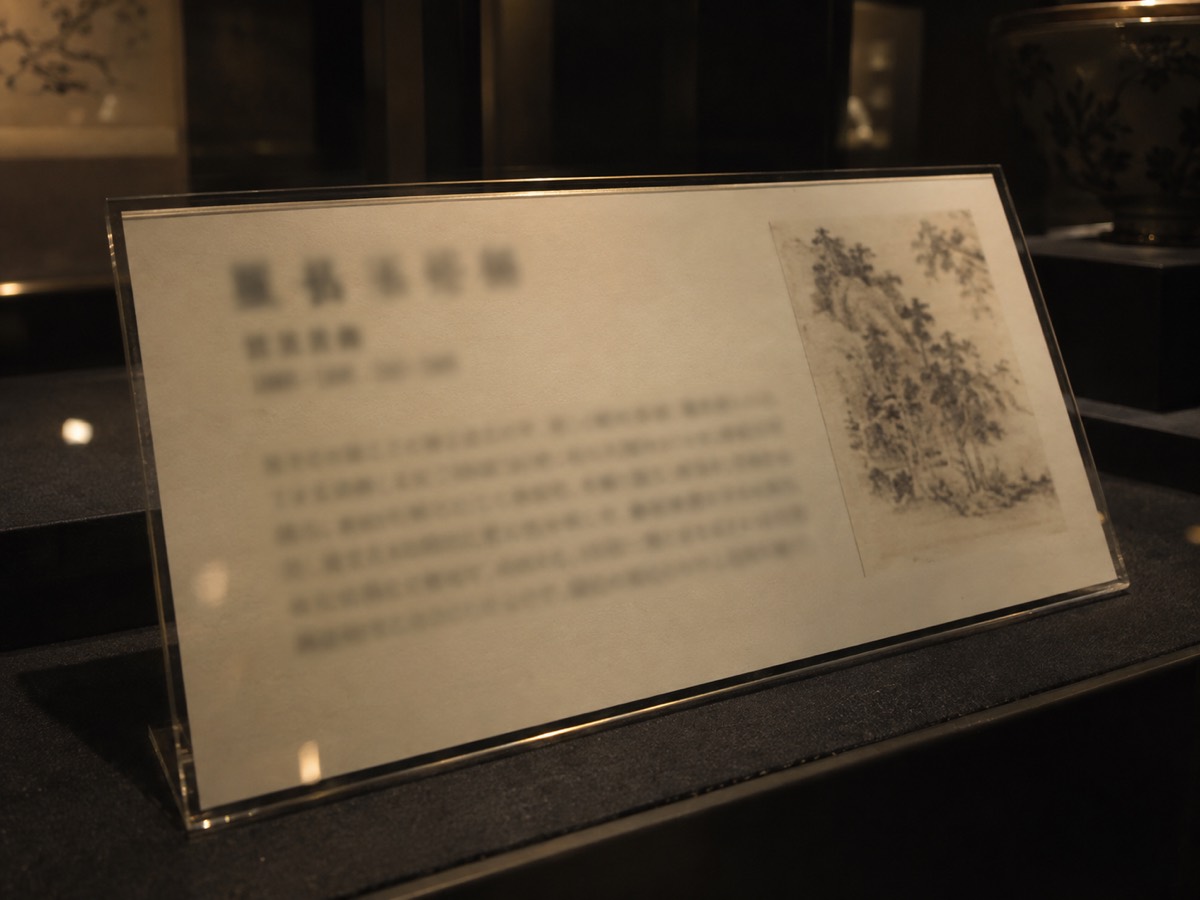 展厅中的说明牌照片